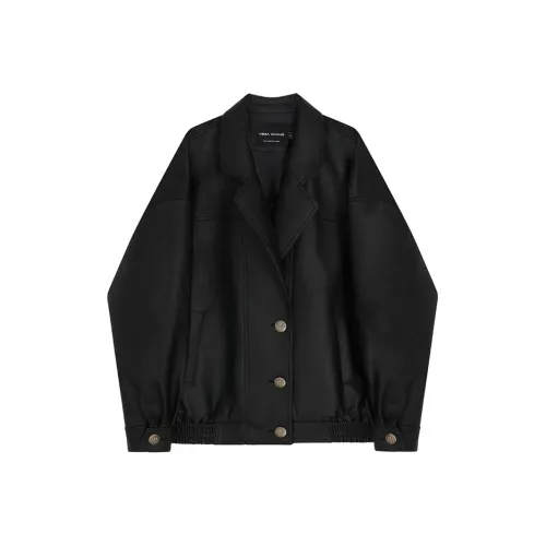 VEGA CHANG SS23 Leather Jacket Women's Techwear Black