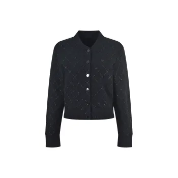 CHARM PICK Cropped Coats Women's Black