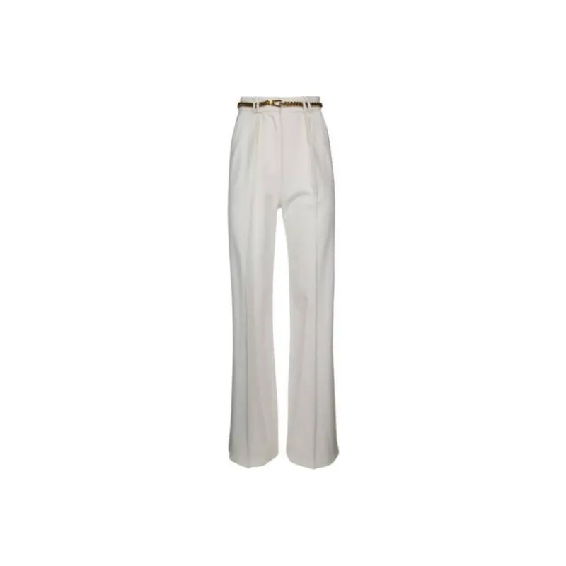Elisabetta Franchi High Waisted Straight Leg Pants-0