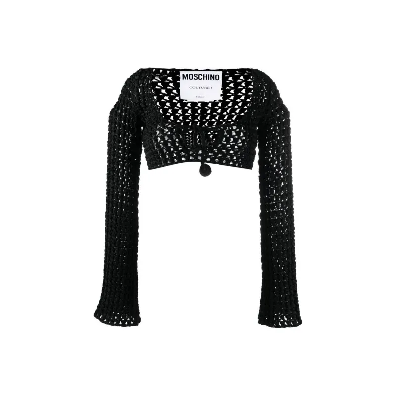 MOSCHINO Perforated Crop Top-0