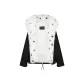 Black Cropped Silhouette Parker+White Polka Dot Fox