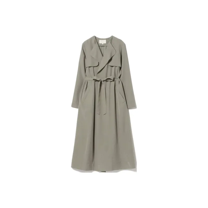 Beams Trench Coats Women's Olive Green-0