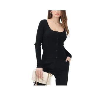 PINKO Ribbed Cropped Cardigan