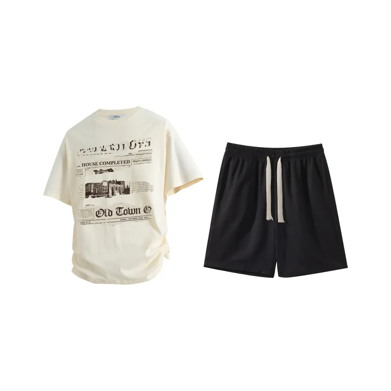 OGEK Casual Sportswear Unisex Black+Black Shorts-4