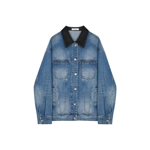 VEGA CHANG Denim Jacket Women's Washed Blue