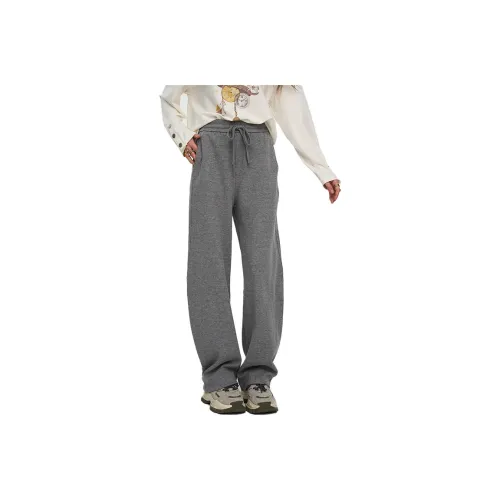 ELF SACK Effortless Style Wide Leg Sports Casual Straight Fit Pants Women's