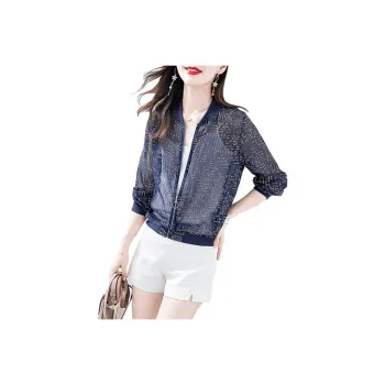Cypress House Baseball Jacket Women's Navy Blue