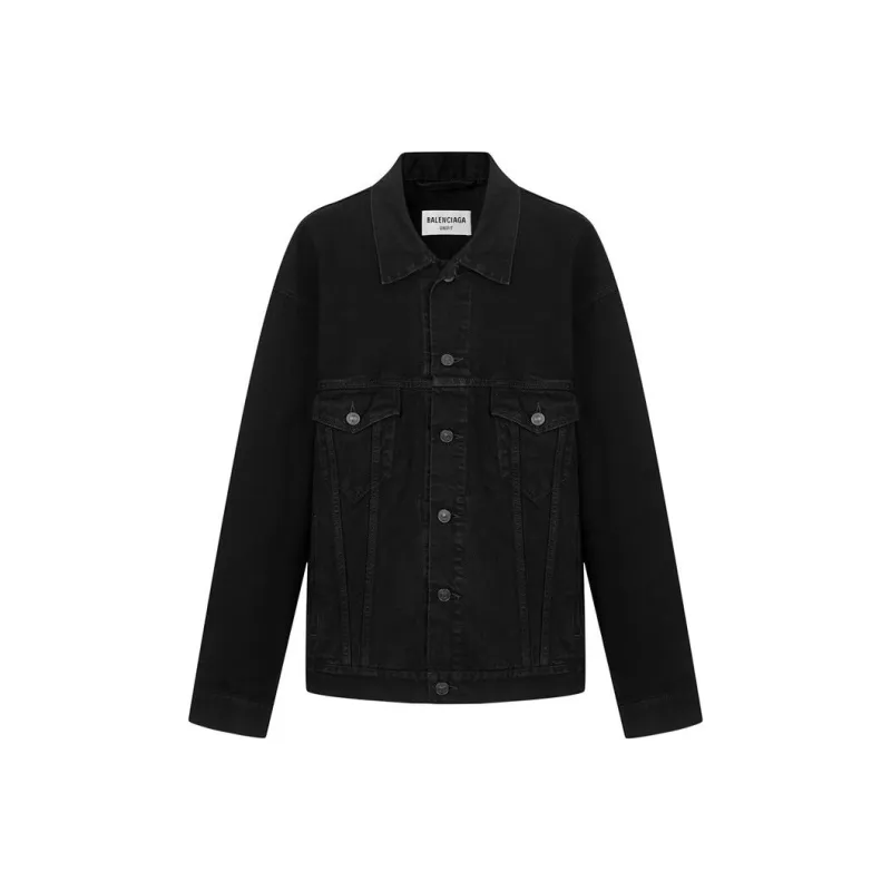 Balenciaga Denim Jackets Women's Black-0