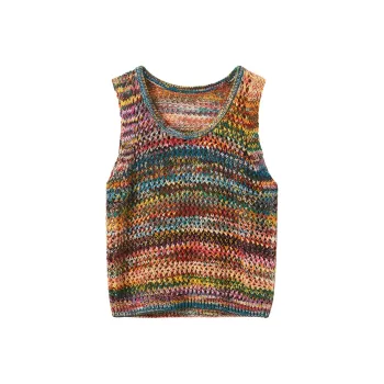 3COLOUR Knitwear Women's Brick Red Stripes