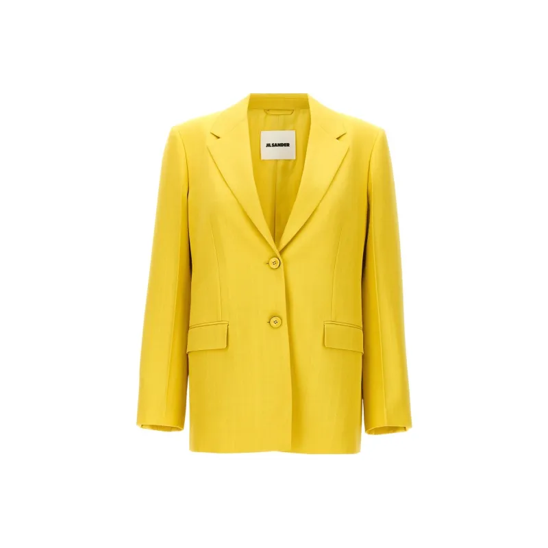 JIL SANDER Single Breasted Tailored Blazer-0