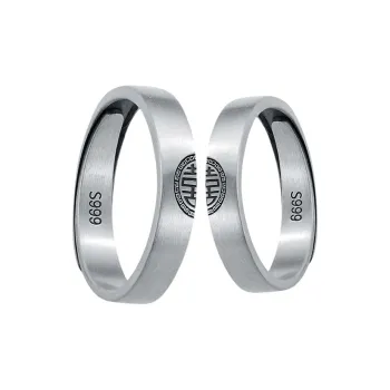 ALIEN BANG S999 Fine Silver Rings Unisex