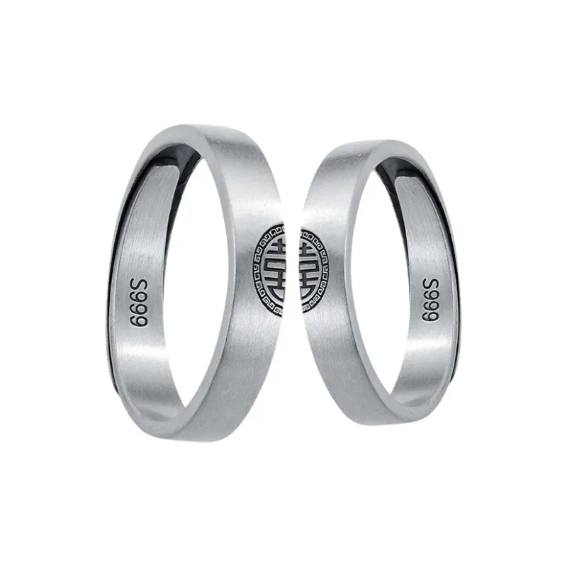 ALIEN BANG S999 Fine Silver Rings Unisex-0
