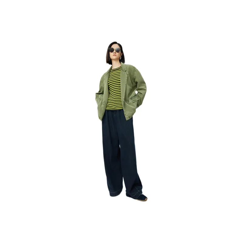 HERLAND Denim Jacket Women's Green-0