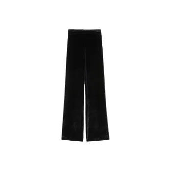 JIL SANDER High waist Velvet Straight leg Trousers