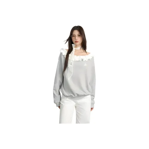 INSLIISA Sweatshirts Women's Light Gray