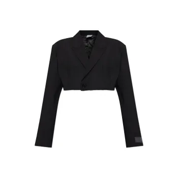 Vetements Collared Button Up Short Blazer