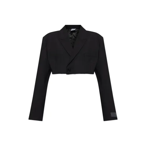 Vetements Collared Button Up Short Blazer