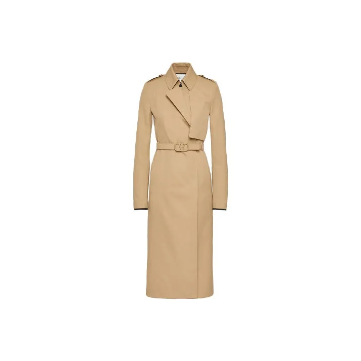 Valentino Trench Coats Women's Light Umber-0