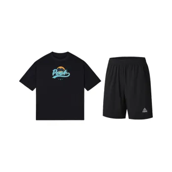 PEAK Casual Sportswear Unisex Two Piece Set Black/White