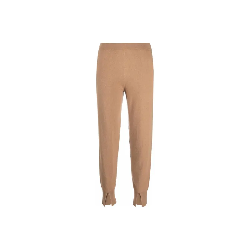 THEORY Knitted Sweatpants Women's Camel-0