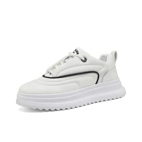 Tonlion Casual Shoes Men Low Top White/Black/Khaki