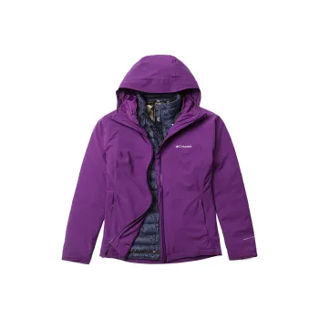 Columbia Waterproof And Windproof To Keep Warm Windbreaker Jacket Women's Purple