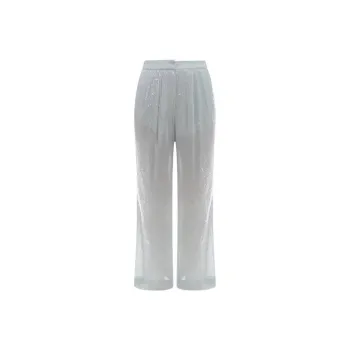 Rotate Sequin-Embellished Pleated Trousers