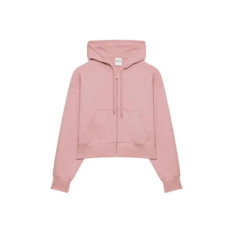 ARITZIA Terry Sweatfleece Boyfriend Boxy Zip Hoodie Sweatshirt Women's Tart Pink/Acid Pink-0