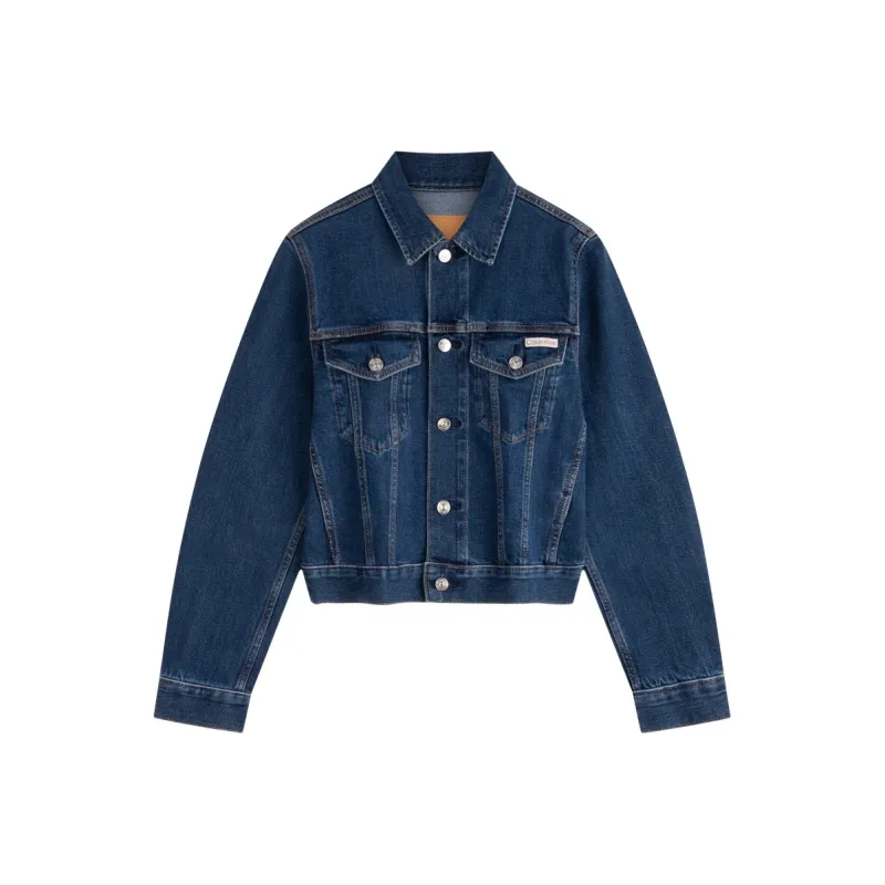 CALVIN KLEIN Denim Series Denim Jacket Women's Denim Blue-0