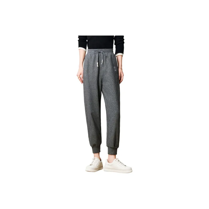 FENHONGMALI Casual Pants Women's Gray-0