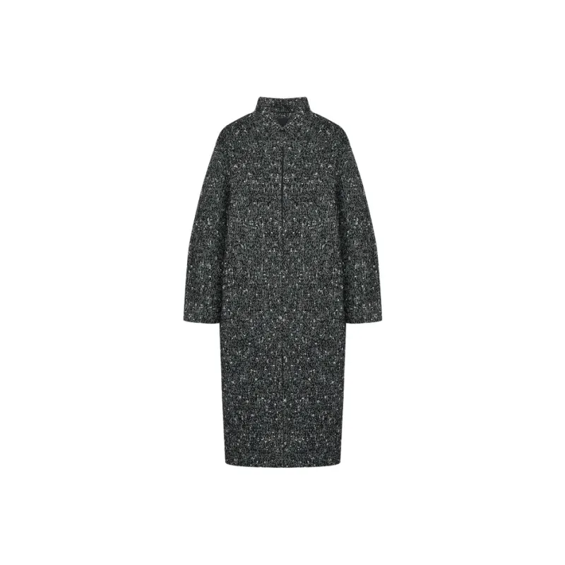MOCO Coats Women's Black White Mixed Color-0