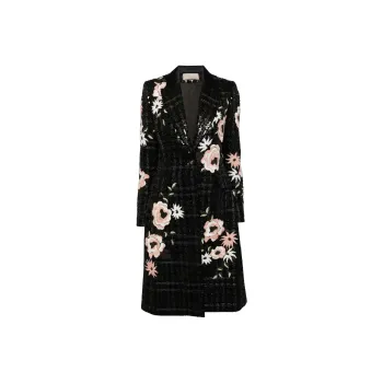 ELIE SAAB Embroidered Tweed Coat