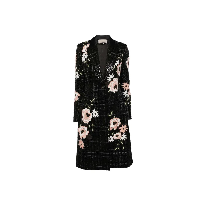 ELIE SAAB Embroidered Tweed Coat-0