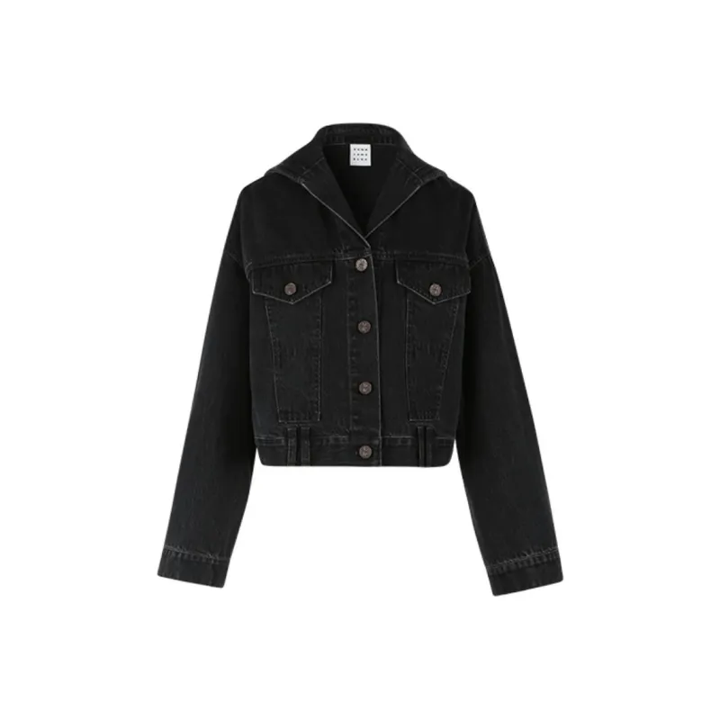 VVNK JANE PLUS Denim Jacket Women's Dark Gray-0