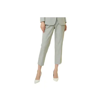 JZ. ANNAKRO Casual Pants Women's Light Green Plaid