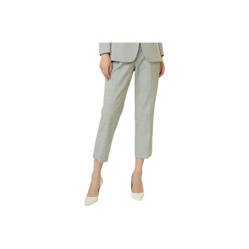 JZ. ANNAKRO Casual Pants Women's Light Green Plaid-0