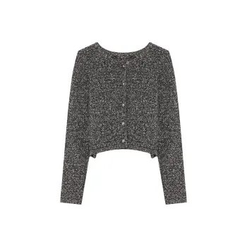 THE SEA LIFE Cropped Coat Women's Dark Heather Gray