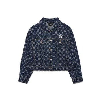 MLB Mlb Old Flower Denim Jacket Women's Blue