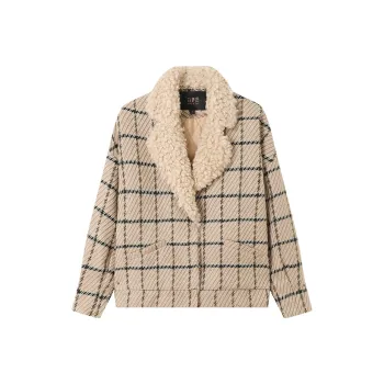 LOUISY AO Cropped Coats Women's Khaki
