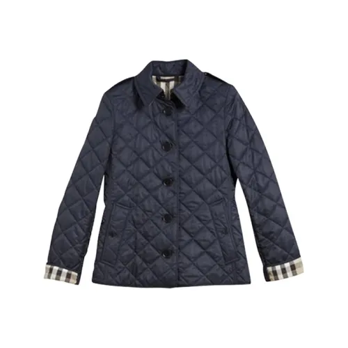 Burberry FW21 Puffer Jacket Versatile Coat Women's Dark Blue 40623931
