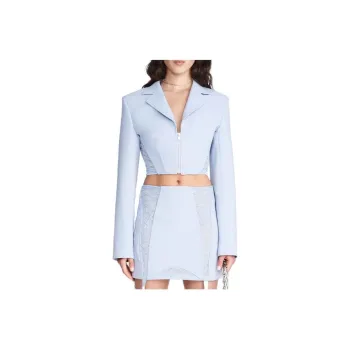 DION LEE Zipped Cropped Blazer