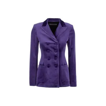 PHILOSOPHY DI LORENZO SERAFINI Double-Breasted Tailored Velvet Blazer