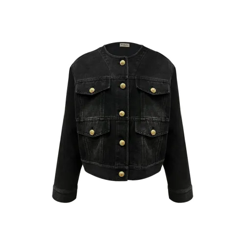 Little pull Denim Jackets Women's Black