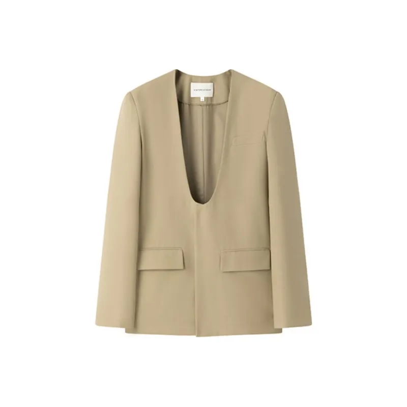 VIKTORIACHAN Business Suit Women's Khaki-0