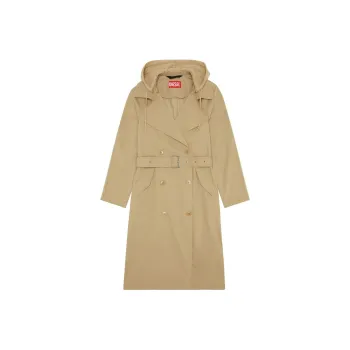 DIESEL Trench Coats Women's Khaki