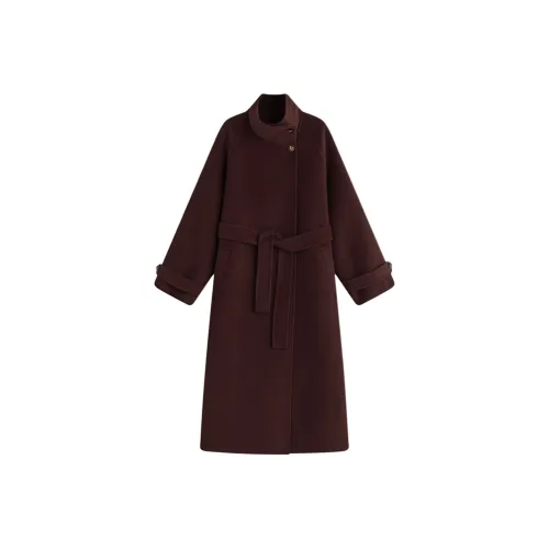 MOSIIMORII Coats Women's Angora Red