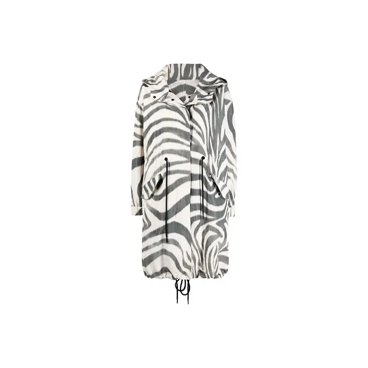 Moncler Achird Zebra print Parka Coat-0