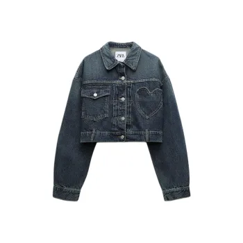 ZARA Denim Jackets Women's Blue