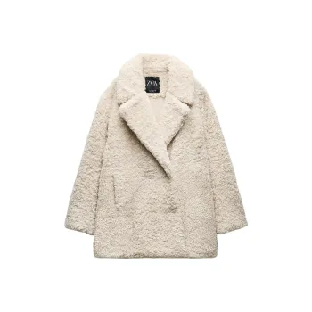 ZARA Trf Coats Women's Frosted White