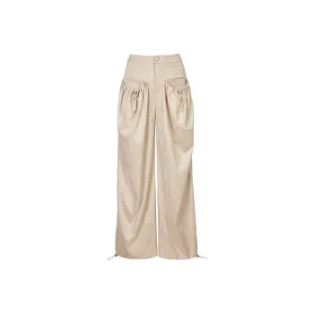 Girly Fancy Club Casual Pants Women's Khaki